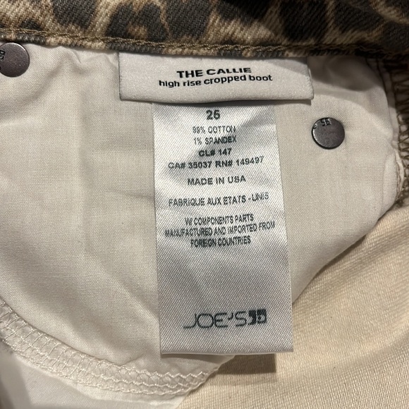 COPY - Joe’s Jeans The Callie High Rise Cropped Boot in Leopard Print Size 26 - Picture 6 of 6